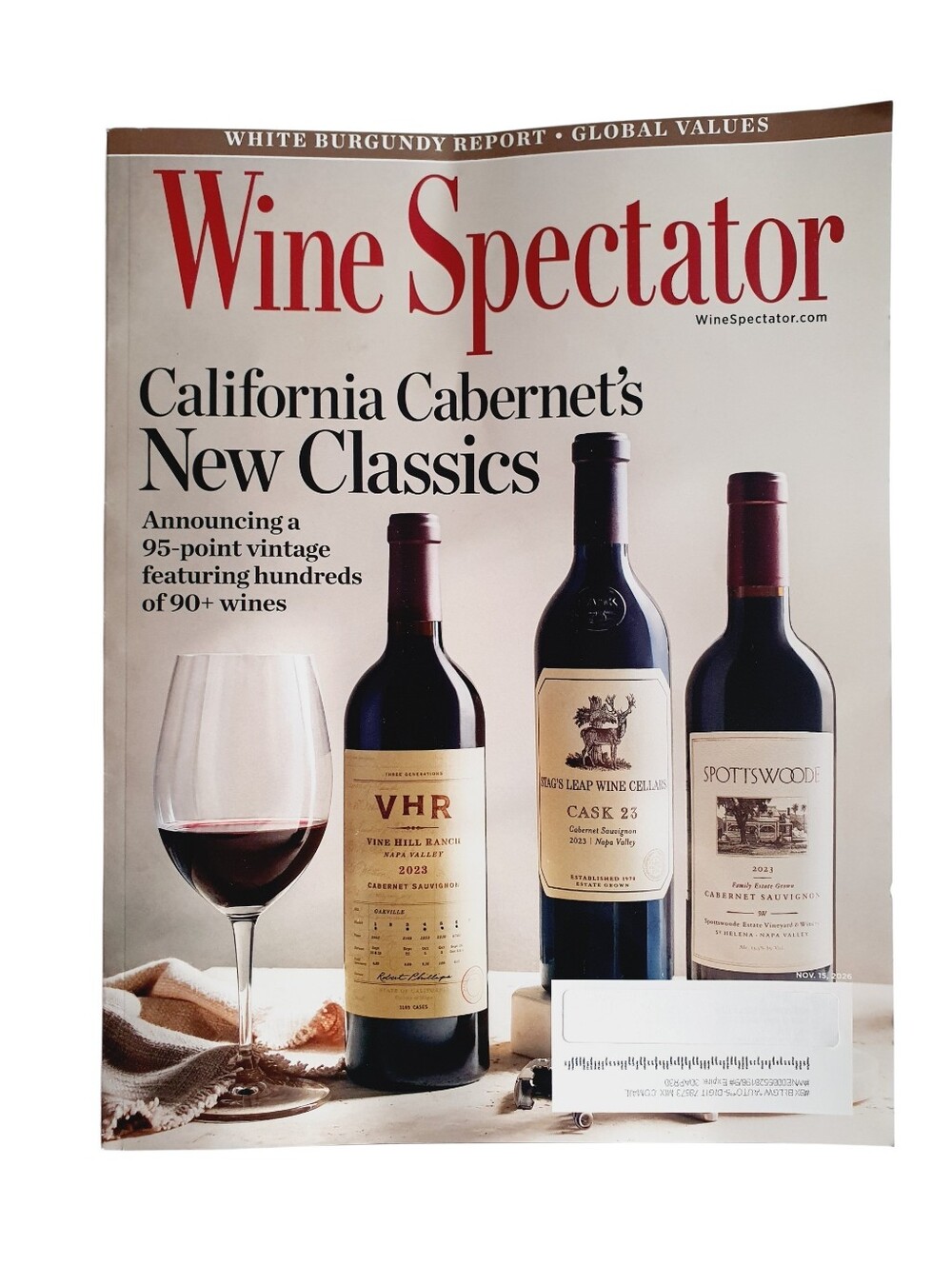 Wine Spectator Magazine November 15, 2026 - California Cabernet's New Classics